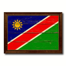 Load image into Gallery viewer, Namibia Country Flag Vintage Canvas Print with Brown Picture Frame Home Decor Gifts Wall Art Decoration Artwork