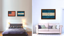 Load image into Gallery viewer, Honduras Country Flag Texture Canvas Print with Brown Custom Picture Frame Home Decor Gift Ideas Wall Art Decoration