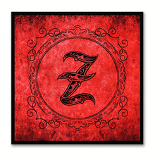 Load image into Gallery viewer, Alphabet Z Red Canvas Print Black Frame Kids Bedroom Wall Décor Home Art