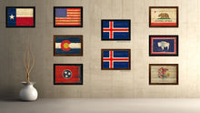 Load image into Gallery viewer, Iceland Country Flag Vintage Canvas Print with Black Picture Frame Home Decor Gifts Wall Art Decoration Artwork