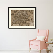 Load image into Gallery viewer, Europe Vintage Sepia Map Canvas Print, Picture Frame Gifts Home Decor Wall Art Decoration