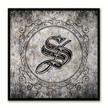 Load image into Gallery viewer, Alphabet S Black Canvas Print Black Frame Kids Bedroom Wall Décor Home Art