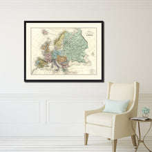 Load image into Gallery viewer, Europe Vintage Antique Map Wall Art Home Decor Gift Ideas Canvas Print Custom Picture Frame