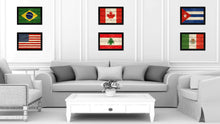 Load image into Gallery viewer, Lebanon Country Flag Texture Canvas Print with Black Picture Frame Home Decor Wall Art Decoration Collection Gift Ideas