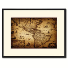Load image into Gallery viewer, America Vintage Antique Map Wall Art Home Decor Gift Ideas Canvas Print Custom Picture Frame