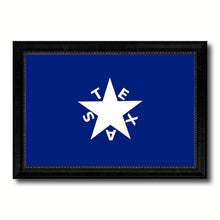 Load image into Gallery viewer, Texas History Lorenzo De Zavala Military Flag Canvas Print Black Picture Frame Gifts Home Decor Wall Art