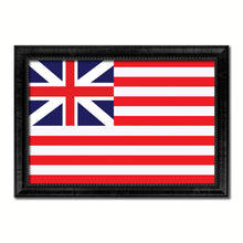 Load image into Gallery viewer, Grand Union Military Flag Canvas Print Black Picture Frame Gifts Home Decor Wall Art