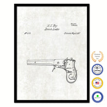 Load image into Gallery viewer, 1837 Breech Loader Old Patent Art Print on Canvas Custom Framed Vintage Home Decor Wall Decoration Great for Gifts