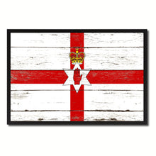Load image into Gallery viewer, North Irish Ulster City Northern Ireland Country Flag Vintage Canvas Print with Black Picture Frame Home Decor Wall Art Collectible Decoration Artwork Gifts