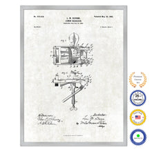 Load image into Gallery viewer, 1899 Lemon Squeezer Old Patent Art Print on Canvas Custom Framed Vintage Home Decor Wall Decoration Great for Gifts