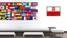 Load image into Gallery viewer, Poland Country National Flag Vintage Canvas Print with Picture Frame Home Decor Wall Art Collection Gift Ideas