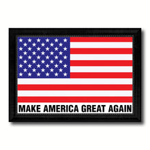 Load image into Gallery viewer, Make America Great Again USA Flag Canvas Print Black Picture Frame Gifts Home Decor Wall Art