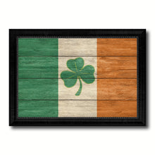 Load image into Gallery viewer, Ireland Saint Patrick Flag Texture Canvas Print with Black Picture Frame Gift Ideas Home Decor Wall Art