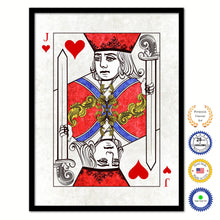 Load image into Gallery viewer, Jack Heart Poker Decks of Vintage Cards Print on Canvas Black Custom Framed
