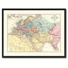 Load image into Gallery viewer, Europe In The Middle Ages Crusades Vintage Antique Map Wall Art Home Decor Gift Ideas Canvas Print Custom Picture Frame
