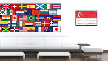 Load image into Gallery viewer, Singapore Country National Flag Vintage Canvas Print with Picture Frame Home Decor Wall Art Collection Gift Ideas
