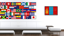 Load image into Gallery viewer, Mongolia Country National Flag Vintage Canvas Print with Picture Frame Home Decor Wall Art Collection Gift Ideas