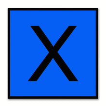 Load image into Gallery viewer, Alphabet X Blue Canvas Print Black Frame Kids Bedroom Wall Décor Home Art