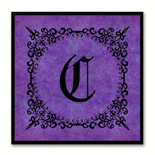 Load image into Gallery viewer, Alphabet C Purple Canvas Print Black Frame Kids Bedroom Wall Décor Home Art