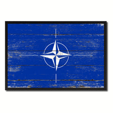 Load image into Gallery viewer, Nato Country National Flag Vintage Canvas Print with Picture Frame Home Decor Wall Art Collection Gift Ideas