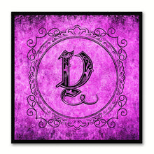 Load image into Gallery viewer, Alphabet Y Purple Canvas Print Black Frame Kids Bedroom Wall Décor Home Art