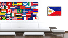 Load image into Gallery viewer, Philippines Country National Flag Vintage Canvas Print with Picture Frame Home Decor Wall Art Collection Gift Ideas