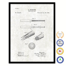 Load image into Gallery viewer, 1895 Baseball Bat Old Patent Art Print on Canvas Custom Framed Vintage Home Decor Wall Decoration Great for Gifts