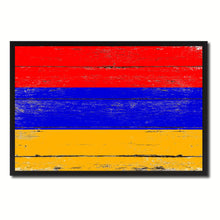 Load image into Gallery viewer, Armenia Country National Flag Vintage Canvas Print with Picture Frame Home Decor Wall Art Collection Gift Ideas