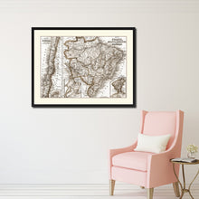 Load image into Gallery viewer, Afghanistan Persia Iraq Iran Vintage Sepia Map Canvas Print, Picture Frame Gifts Home Decor Wall Art Decoration