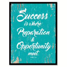 Load image into Gallery viewer, Success Is Where Preparation And Opportunity Meet Bobby Unser Quote Saying Home Decor Wall Art Gift Ideas 111865