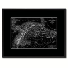 Load image into Gallery viewer, Columbia Venezuela Guianna Vintage Monochrome Map Canvas Print, Gifts Picture Frames Home Decor Wall Art