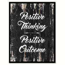 Load image into Gallery viewer, Positive thinking positive outcome Quote Saying Canvas Print with Picture Frame Home Decor Wall Art