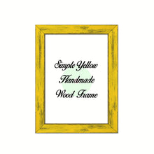 Load image into Gallery viewer, Simple Yellow Wood Frame Wholesale Farmhouse Shabby Chic Picture Photo Poster Art Home Decor
