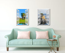 Load image into Gallery viewer, Palm Springs California Golf Course Picture French Window Canvas Print with Frame Gifts Home Decor Wall Art Collection