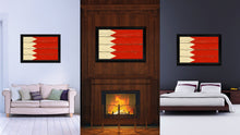 Load image into Gallery viewer, Bahrain Country Flag Vintage Canvas Print with Black Picture Frame Home Decor Gifts Wall Art Decoration Artwork