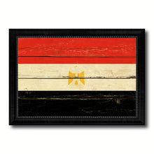 Load image into Gallery viewer, Egypt Country Flag Vintage Canvas Print with Black Picture Frame Home Decor Gifts Wall Art Decoration Artwork