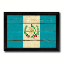 Load image into Gallery viewer, Guatemala Country Flag Vintage Canvas Print with Black Picture Frame Home Decor Gifts Wall Art Decoration Artwork