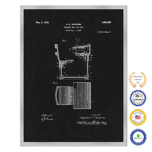 Load image into Gallery viewer, 1923 Combined Desk and Seat Old Patent Art Print on Canvas Custom Framed Vintage Home Decor Wall Decoration Great for Gifts