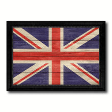 Load image into Gallery viewer, United Kingdom Country Flag Texture Canvas Print with Black Picture Frame Home Decor Wall Art Decoration Collection Gift Ideas