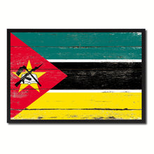 Load image into Gallery viewer, Mozambique Country National Flag Vintage Canvas Print with Picture Frame Home Decor Wall Art Collection Gift Ideas