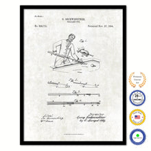Load image into Gallery viewer, 1894 Billiard Cue Stick Old Patent Art Print on Canvas Custom Framed Vintage Home Decor Wall Decoration Great for Gifts