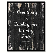 Load image into Gallery viewer, Creativity is intelligence having fun Quote Saying Canvas Print with Picture Frame Home Decor Wall Art