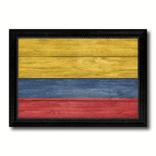 Load image into Gallery viewer, Colombia Country Flag Texture Canvas Print with Black Picture Frame Home Decor Wall Art Decoration Collection Gift Ideas