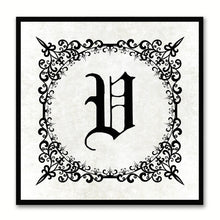 Load image into Gallery viewer, Alphabet V White Canvas Print Black Frame Kids Bedroom Wall Décor Home Art