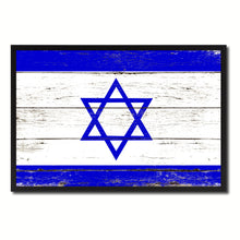Load image into Gallery viewer, Israel Country National Flag Vintage Canvas Print with Picture Frame Home Decor Wall Art Collection Gift Ideas