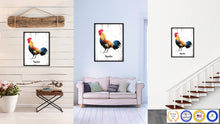 Load image into Gallery viewer, Rooster Bird Canvas Print, Black Picture Frame Gift Ideas Home Decor Wall Art Decoration