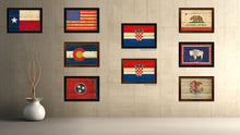 Load image into Gallery viewer, Croatia Country Flag Vintage Canvas Print with Brown Picture Frame Home Decor Gifts Wall Art Decoration Artwork
