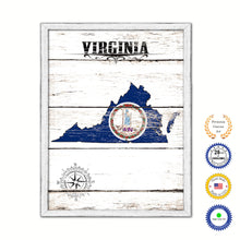 Load image into Gallery viewer, Virginia Flag Gifts Home Decor Wall Art Canvas Print with Custom Picture Frame