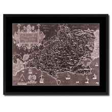 Load image into Gallery viewer, Atlas Of England & Wales Vintage Vivid Sepia Map Canvas Print, Picture Frames Home Decor Wall Art Decoration Gifts