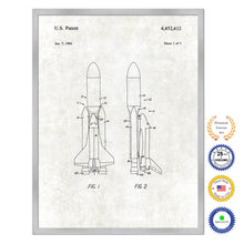 Load image into Gallery viewer, 1984 Space Shuttle Old Patent Art Print on Canvas Custom Framed Vintage Home Decor Wall Decoration Great for Gifts
